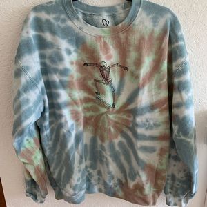 Tye dye Skelton sweatshirt
